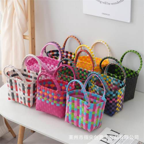 编织伴娘礼物PE塑料卡通塑料篮