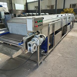 现货果蔬杀青漂烫机 全自动海鲜预煮冷却流水线 食用菌清洗蒸煮机
