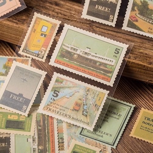 梧桐别院 tn手账本邮票贴纸 旅行者日记本记事本真皮DIY装饰复古贴画 手帐本配件相册笔记本书皮贴 1套18张入,文具电教/文化用品/商务用品,贴纸/立体贴纸,淘宝优惠券,粉丝福利购,淘宝优惠卷