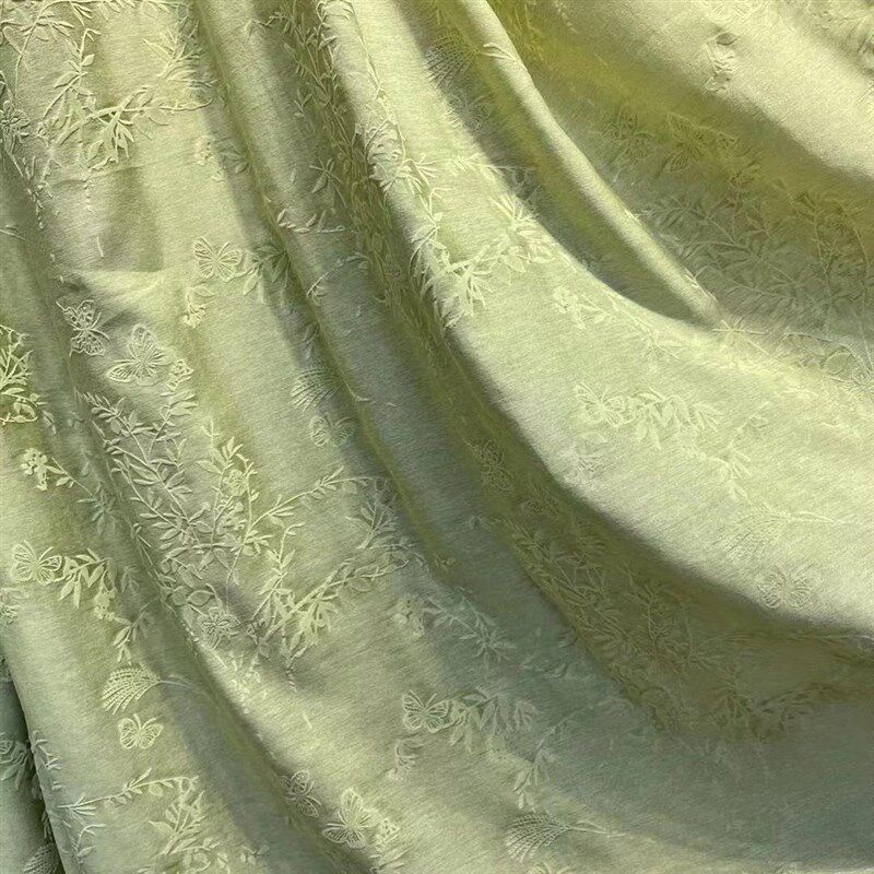 醋酸棉 多色可选 立体植绒印花 手工炒色 连衣裙衬衫旗袍半裙布料