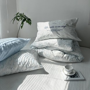 纯棉全棉200x230被套150x200单人宿舍被罩床单被单床笠罩枕套单件