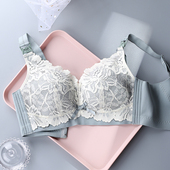 喂奶哺乳文胸女全罩杯上开扣式 大胸孕妇怀孕期蕾丝内衣聚拢防下垂