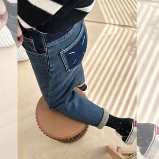 春秋哈伦裤 加绒老爹裤 2024年新款 宽松显瘦萝卜裤 秋冬季 孕妇牛仔裤