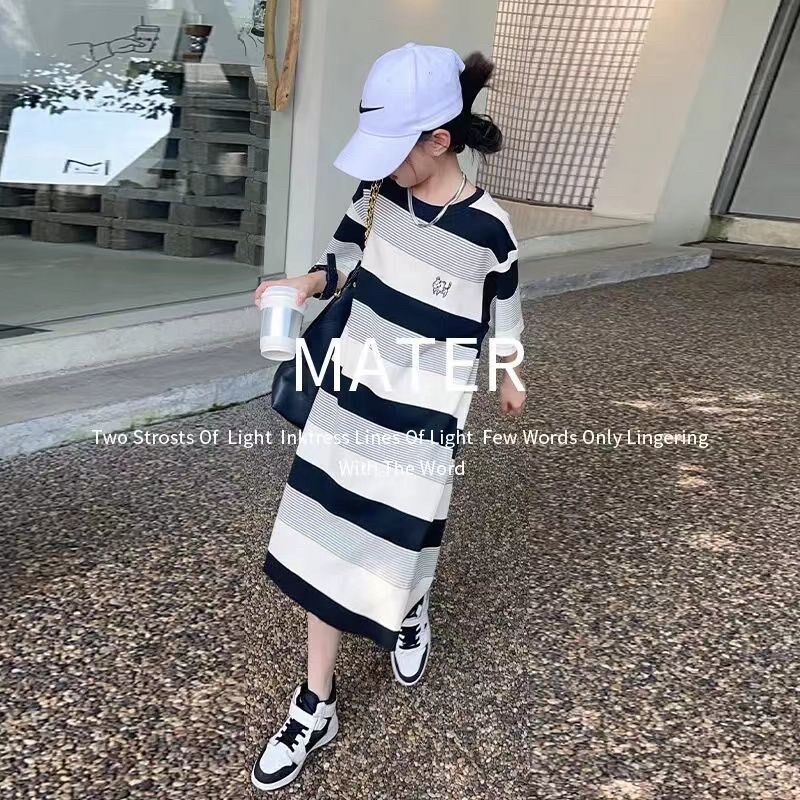 女童夏装连衣裙2025新款洋气童装儿童短袖裙子夏季女孩长款T恤裙,童装/婴儿装/亲子装,连衣裙,淘宝优惠券,粉丝福利购,淘宝优惠卷