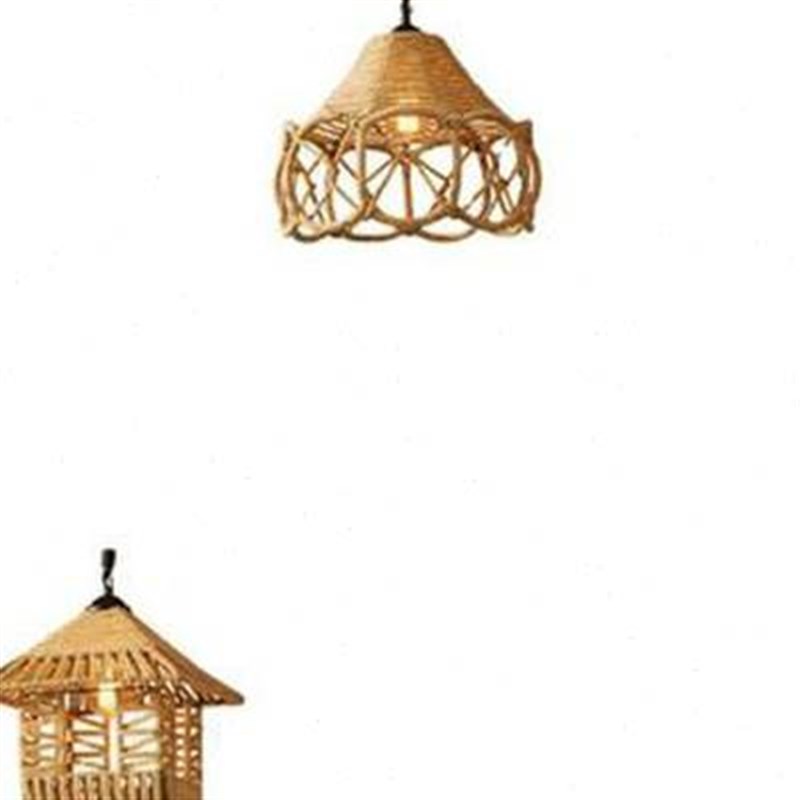 麻绳灯复古工业风咖啡厅酒吧台餐厅创意个性火锅店美式乡村小吊灯