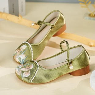 《蕙兰》搭配旗袍汉服鞋民族风鞋2025春季简约古韵新款绣花鞋女鞋