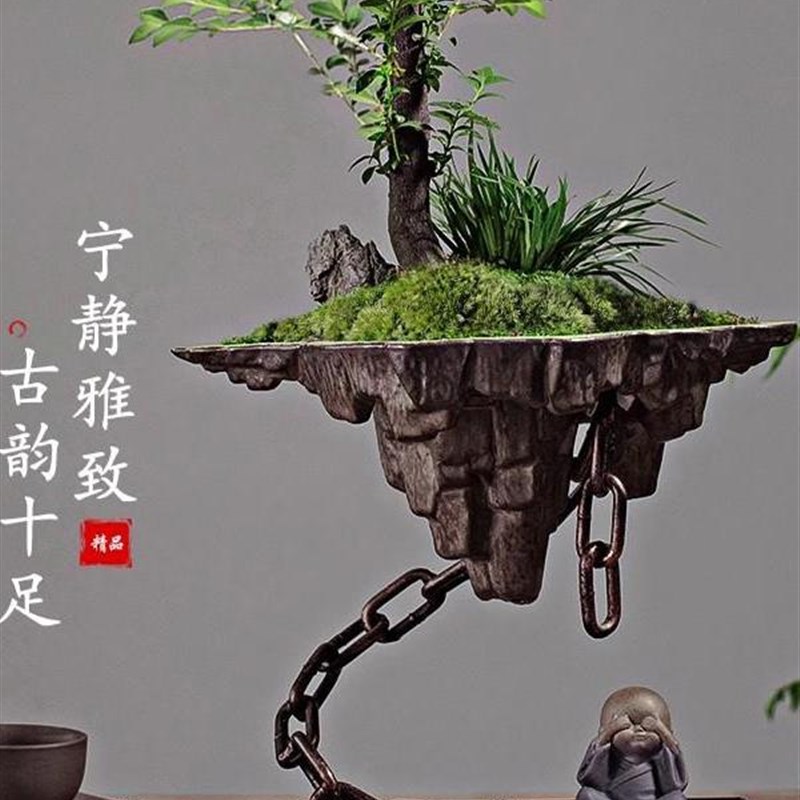 小叶紫檀盆绿植物盆栽办公室内花卉客厅禅意微景观造景树苗黑骨茶