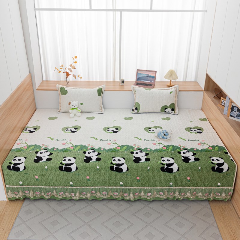 定做高端水晶绒榻榻米床盖 防滑新款保暖加厚罩 农村大炕夹棉床单