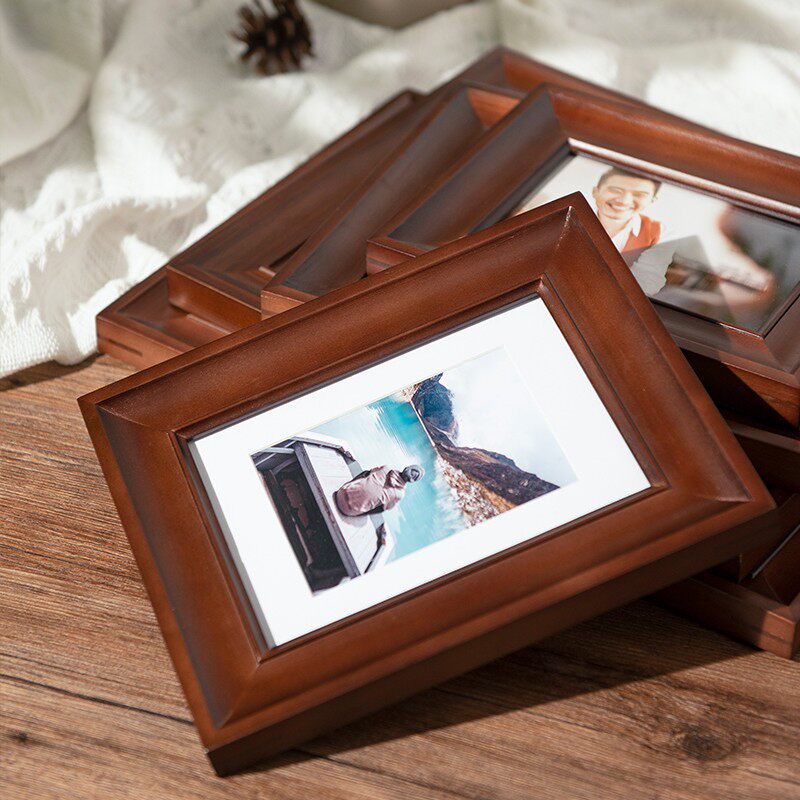 约美欧式宽边摆台像框 6 7 810寸简约实木相框打印洗照片做成像框