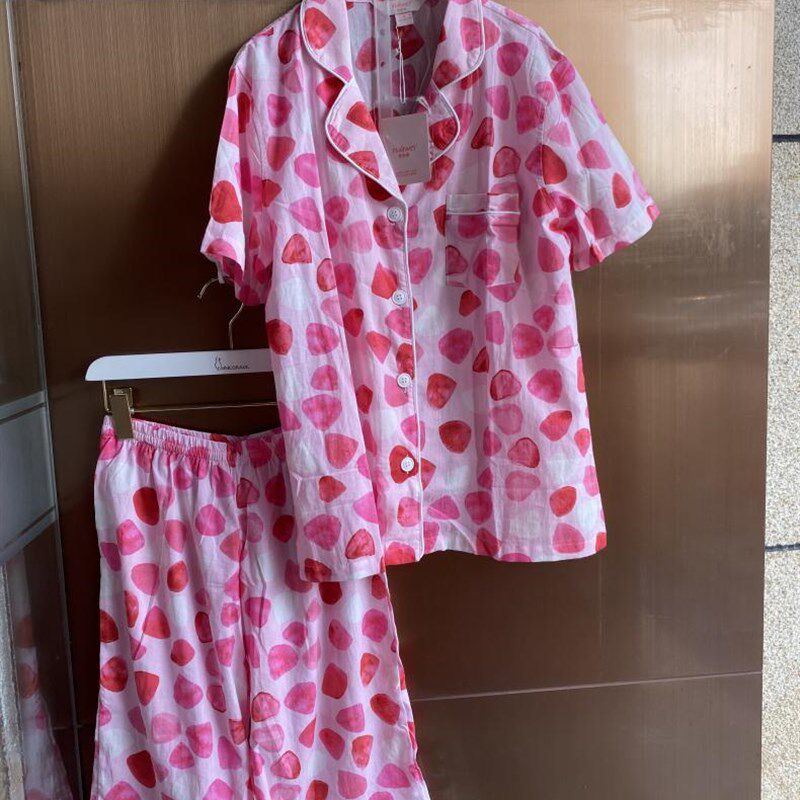 回馈新老客柔软薄棉睡衣女春夏季套装休闲家居服女甜W美可外穿印