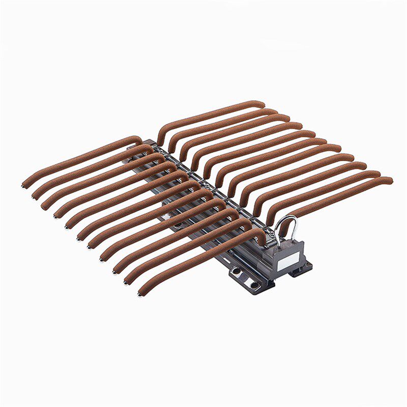 家用衣柜衣帽间双排顶装阻尼伸缩抽拉式裤架滑轨裤挂裤抽多功能