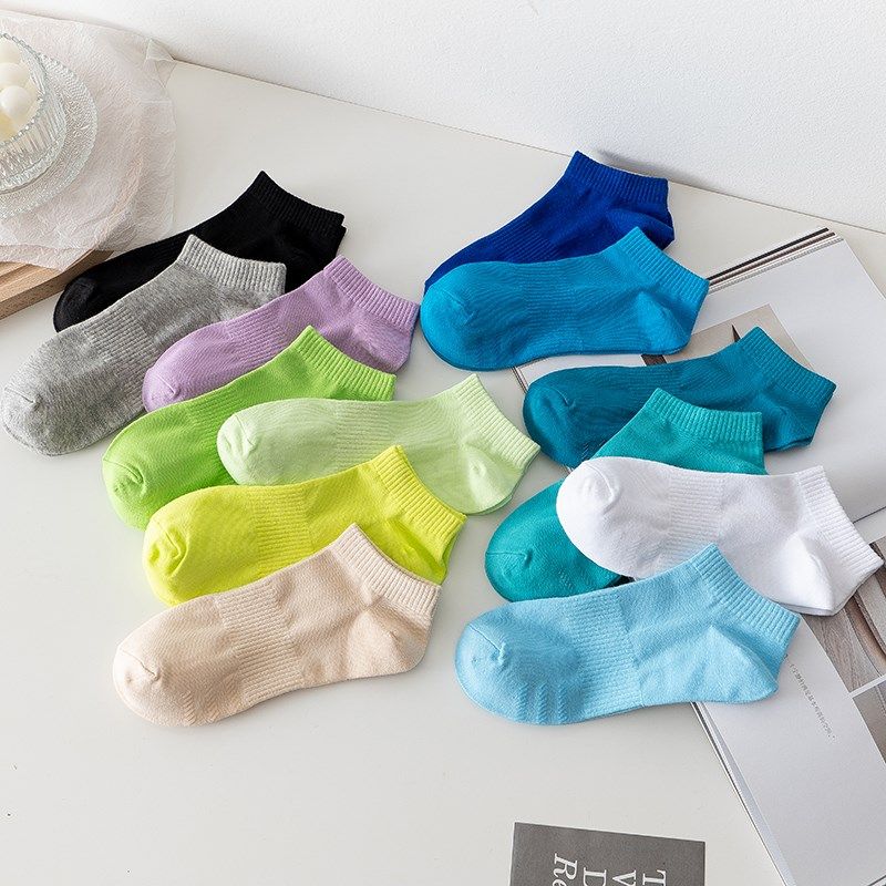 船袜子女夏季薄款浅口纯棉防臭防滑韩版彩色低帮短袜春秋学生全棉,女士内衣/男士内衣/家居服,船袜,淘宝优惠券,粉丝福利购,淘宝优惠卷