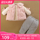 童婴儿服外出三件套装 款 加厚棉衣袄 外套两件式 1一2岁半女宝宝冬装
