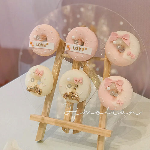 压克力甜甜圈展示架甜品台装饰摆件婚礼摆台木质支架子板布置道具