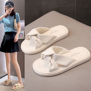 拖鞋 拖百搭防滑精致一字拖鞋 女2024夏季 平底凉鞋 夏外穿 新款 孕妇鞋