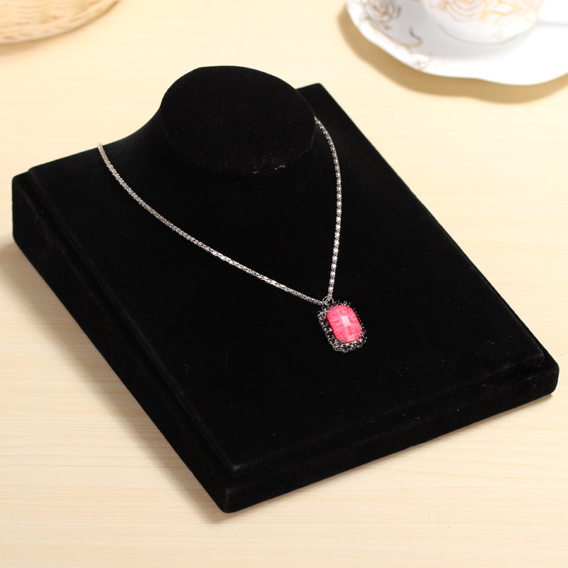 卧式人像模特脖子项链吊坠首饰展示架绒布珠宝柜台展示道具饰品架