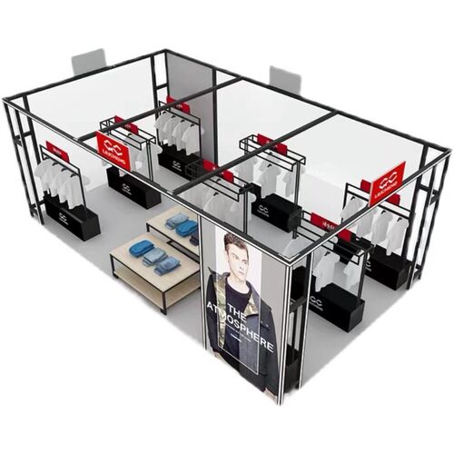 商场发光快闪店展架 特卖场服装展位货架临时移动桁架发光铝材