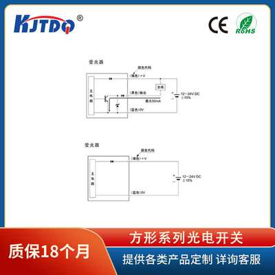 凯基特/KJTDQ KJT-FQTR微型光电开关对射NPN红光光电开关厂家直销