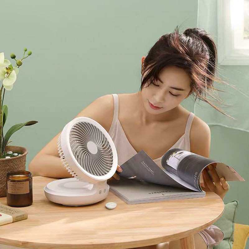 edon爱登悬浮空气循环桌面电风扇小型办公室充电免打孔壁挂厨房扇图片
