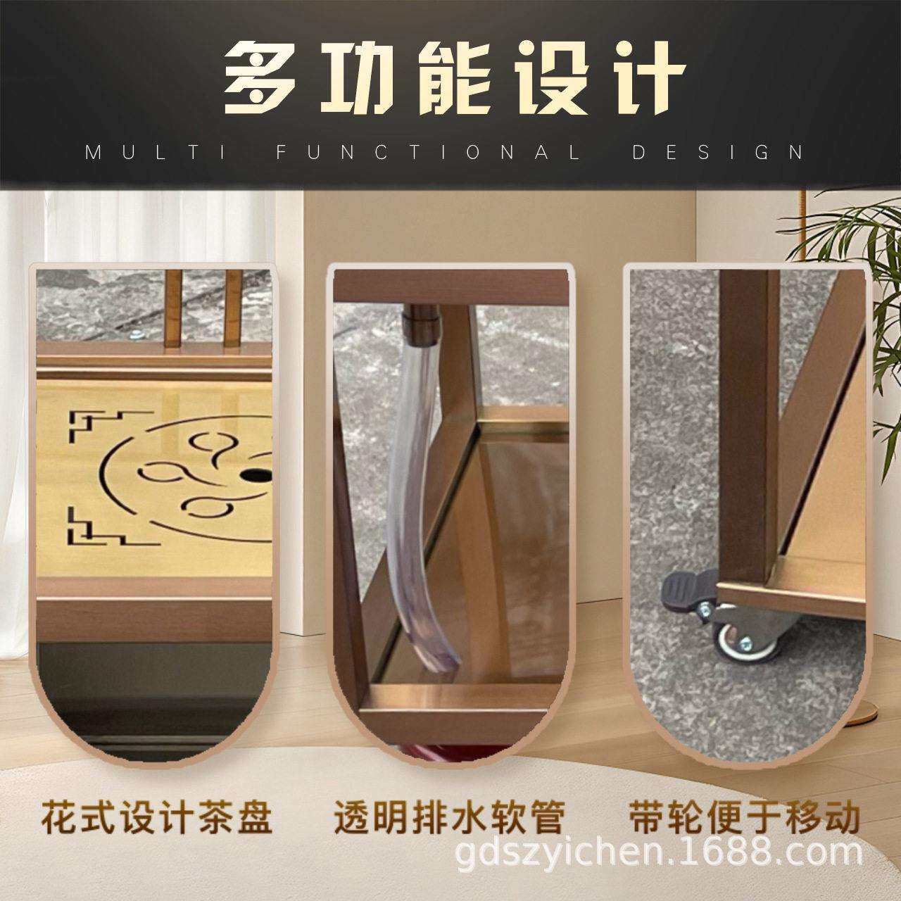 茶水车不锈钢酒店排挡家用泡茶车餐饮茶水车手推车多功能服务车