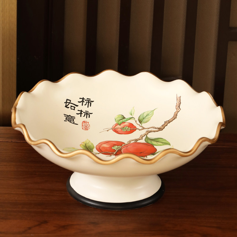 新中式陶瓷水果盘家用客厅茶几餐桌高档大号水果碗美式复古糖果盘,家居饰品,果盘/果篓,淘宝优惠券,粉丝福利购,淘宝优惠卷