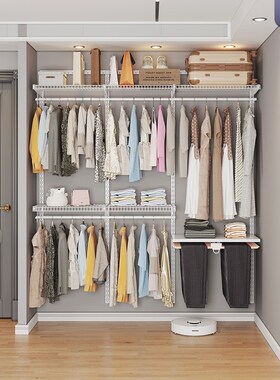 威能1.7米金属衣柜步入式走入式开放式衣R帽间金属框架套装