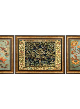美式装饰画客厅沙发背景墙挂画复古玄关卧室抽象墙画欧式壁画油画
