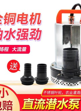 农用水泵潜水泵抽水泵36V机12V24V48V7N2V电动车电瓶车直流泵伏