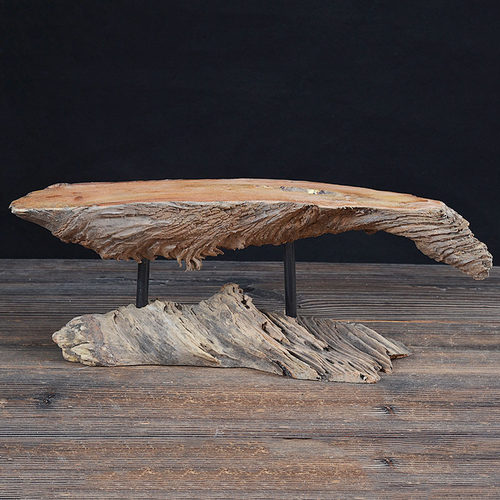 风化木随形禅意木底座实木枯木根雕家居装饰博古架原木色木架摆件