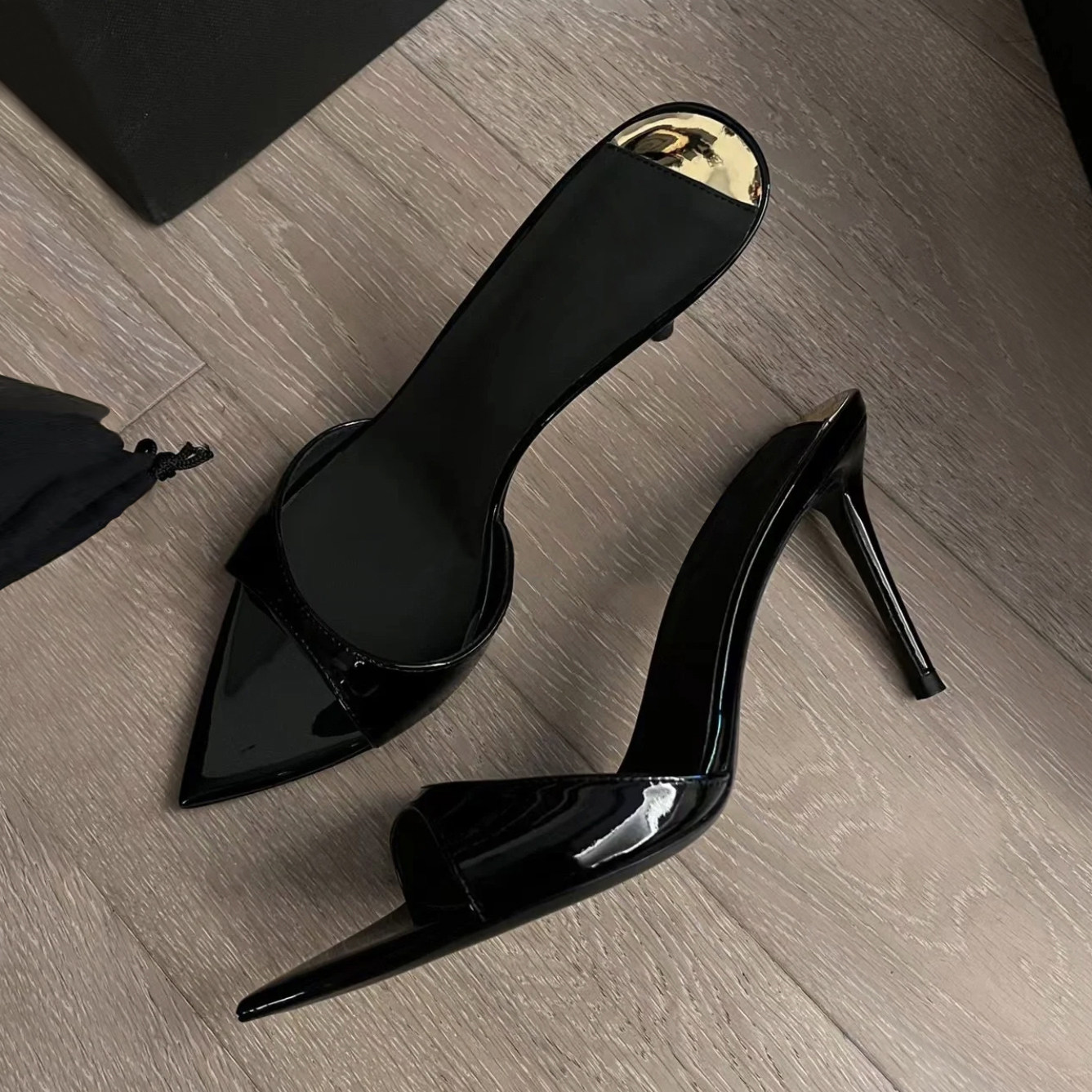 2024春秋新款法式尖头高跟拖鞋女夏天外穿细跟露趾凉鞋半拖鞋凉拖,女鞋,一字拖,淘宝优惠券,粉丝福利购,淘宝优惠卷