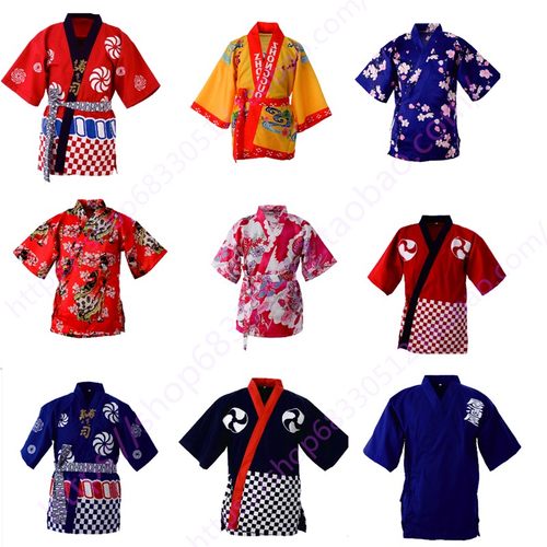 日式工作服寿司店料理和风厨师制服工服工衣短和服