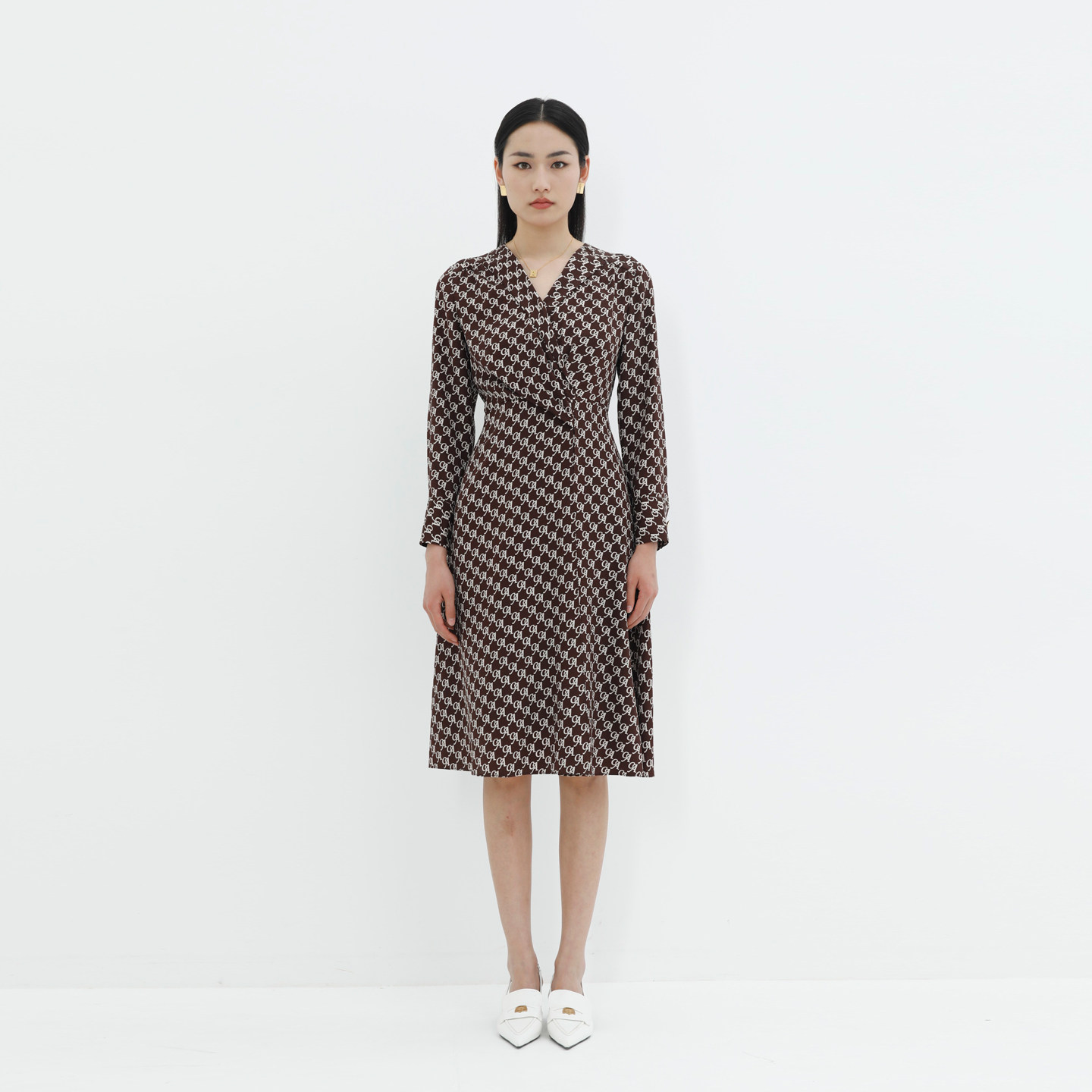 卡莉朵拉连衣裙C26C7515时尚复古高级质感通勤大气真丝裙,女装/女士精品,连衣裙,淘宝优惠券,粉丝福利购,淘宝优惠卷