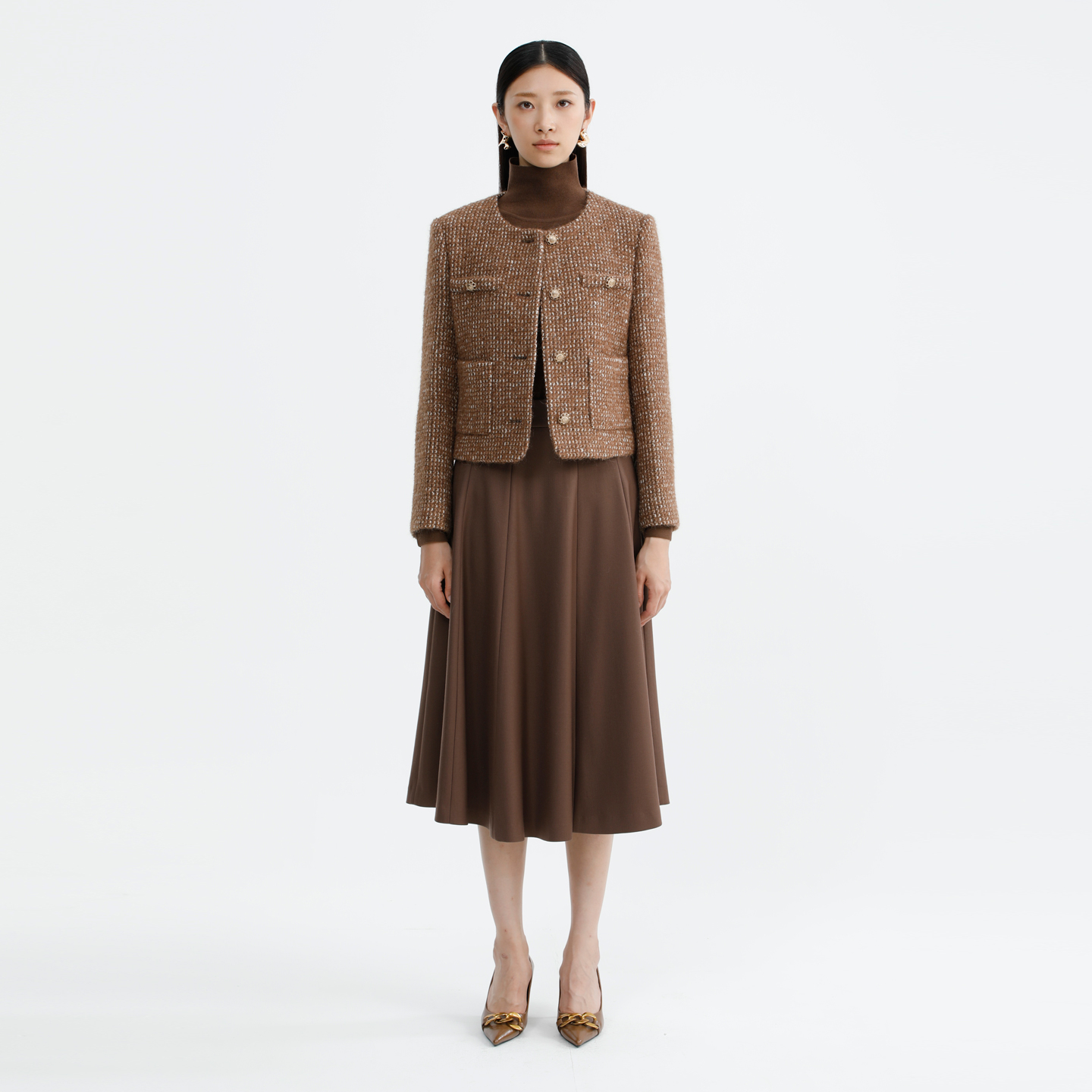 卡莉朵拉上衣C27D7181冬季新款知性高级奢华优雅时尚经典风