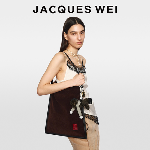 JACQUESWEI深棕色灯芯绒帆布包