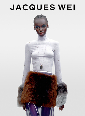 JACQUES WEI2025秋冬新款紫色烫钻内搭高领羊毛衫修身长袖上衣女