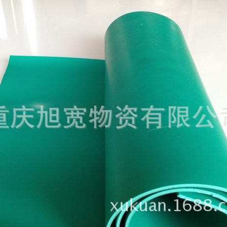 防滑板耐酸碱板pvc软板绝缘橡胶板绿色胶板2mm3mm5mm工作台面胶垫