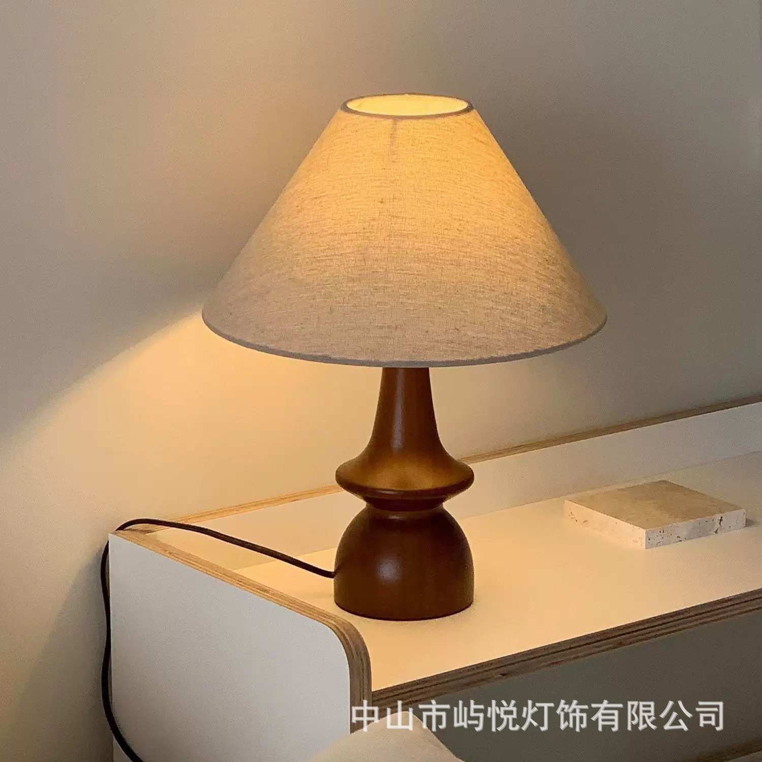 创意台灯民宿卧室装饰中古风法式美式浪漫床头灯复古风遥控调光