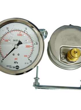 压力表Tecsis泰科思25mpaP1779E758013G1/2油压表EN837-1试压高压