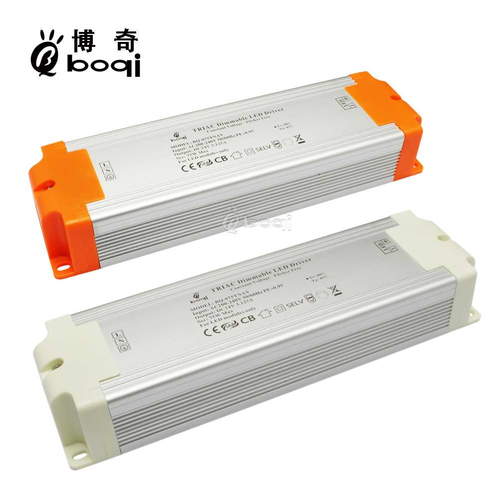 厂家12V24V75W6.25A恒压可控硅调光电源高PF无频闪开关电源灯带