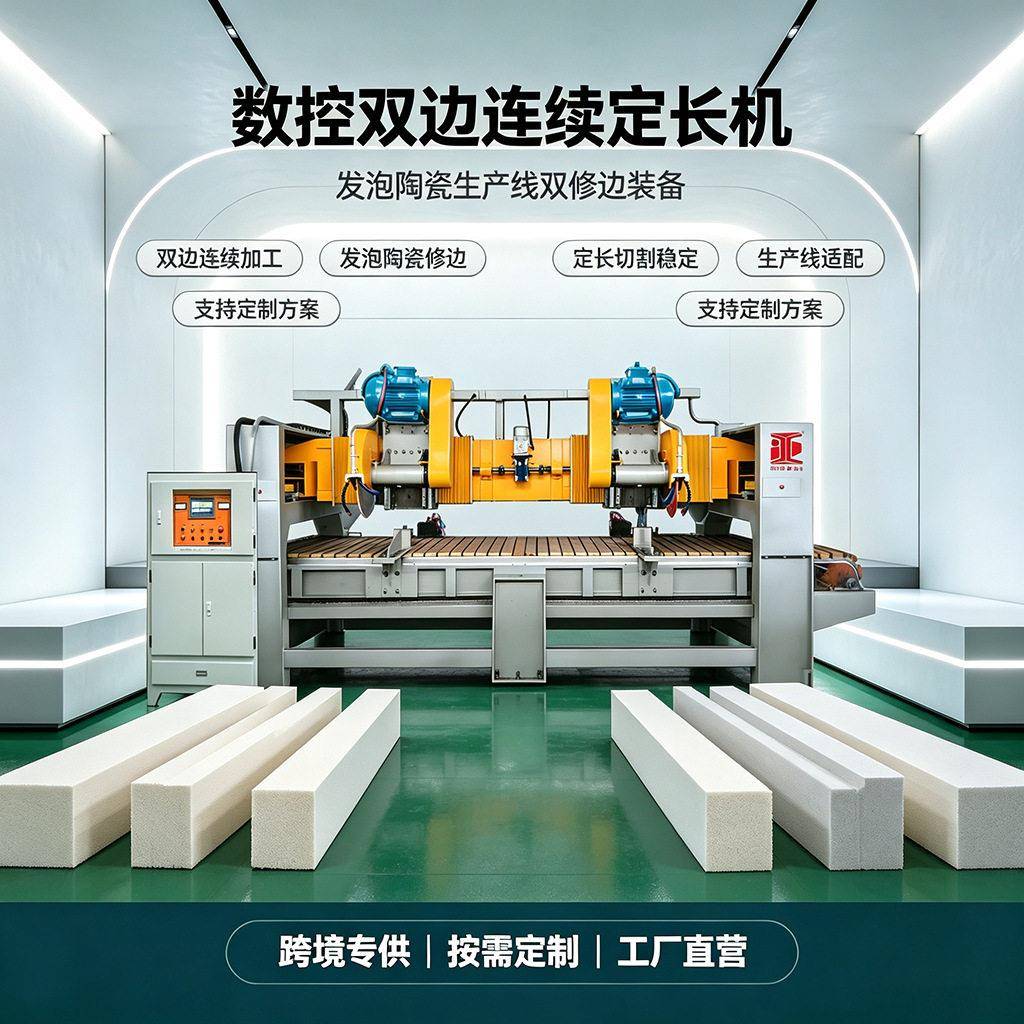 全自动石建材双刀修边定长设备数控大理石花岗岩发泡陶瓷切割机械