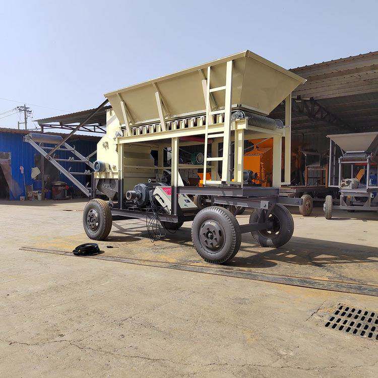 锤式粉煤机大型移动式破碎机鹅卵石风化石制砂机建筑垃圾粉碎机