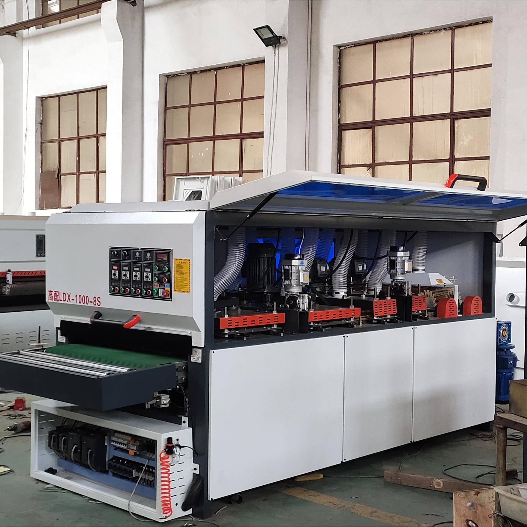 木工打磨抛光机木门衣橱柜底漆白茬双面抛光机异形柔性砂光机