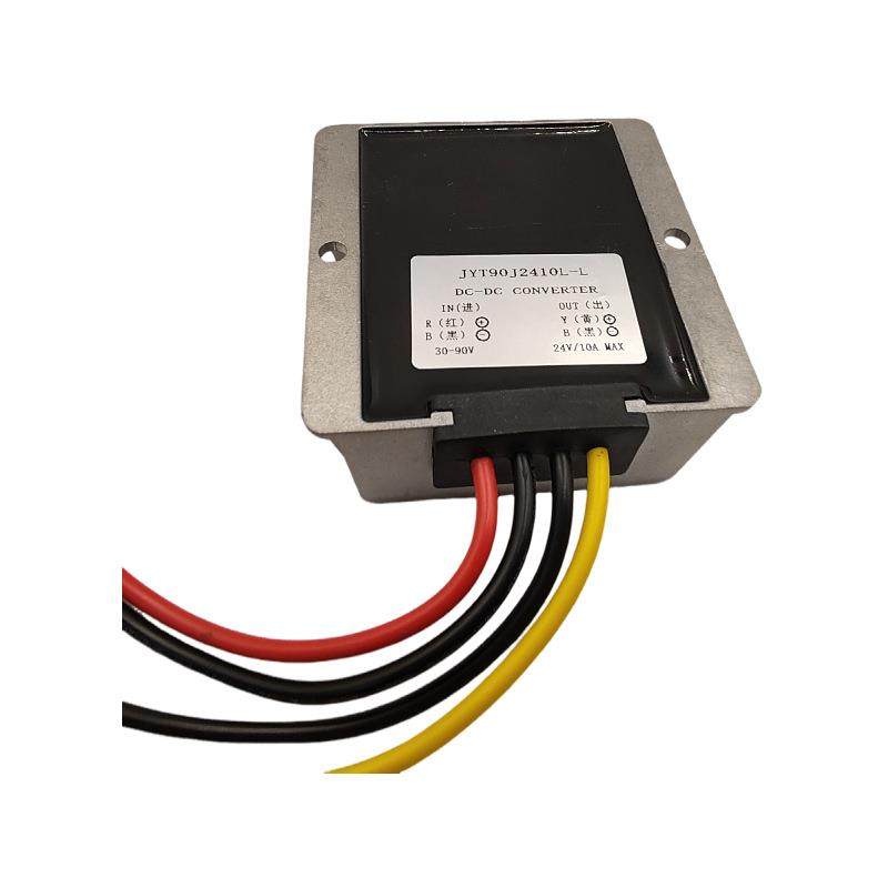 72V转24V10A防水电源转换器DC－DC显示屏车载降压30-90V变24伏