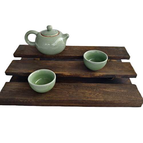 实木中式茶杯架置物架桌面阶梯展示架茶具茶壶收纳架首饰架摆放架