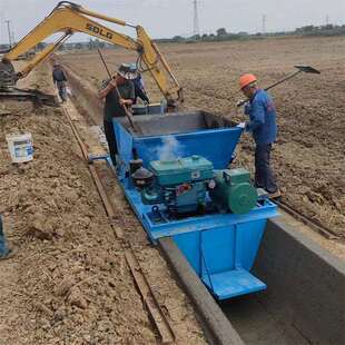 混凝土水渠滑模衬砌机 公路两侧排水沟成型机 灌溉渠道滑模设备