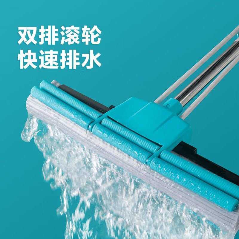 茶花海绵拖把吸水懒人神器胶棉替换拖把头地拖布免手洗家用一拖净