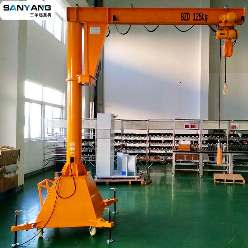 手推万向移动式悬臂吊1T/0.5吨室内外移动小吊车手动单臂吊起重机