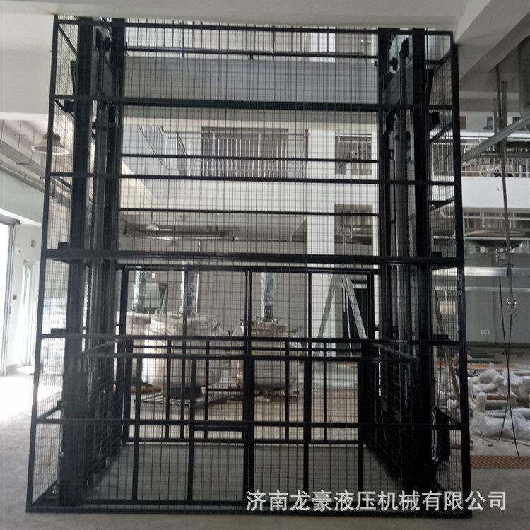 鑫龙豪导轨式液压升降机固定简易货梯仓库小型链条电动升降平台