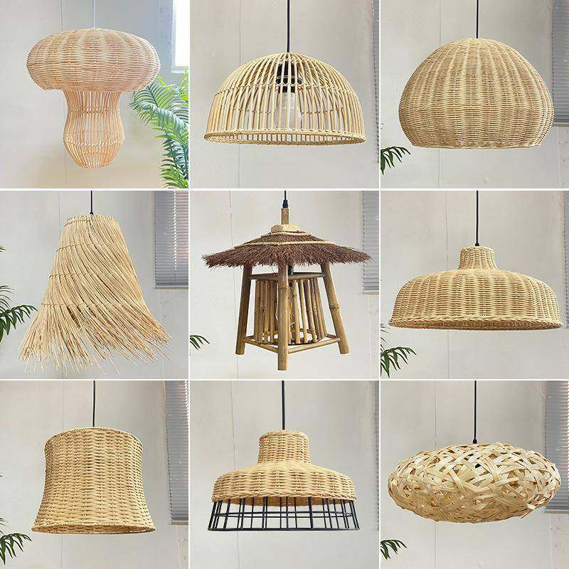 创意藤编灯罩复古日式客厅餐厅卧室火锅店民宿超市东南亚吊灯灯具,智能设备,其他智能设备,淘宝优惠券,粉丝福利购,淘宝优惠卷