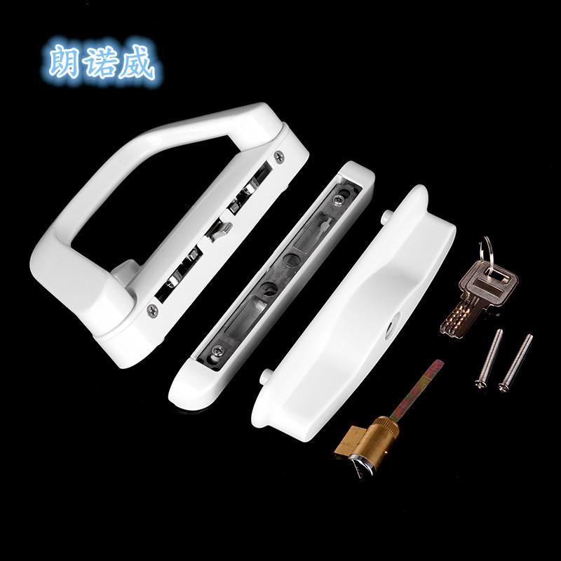 阳台移门锁锌合金锁铝移门锁厚重实心单边执手锁别墅对接推拉门锁